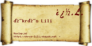 Ökrös Lili névjegykártya